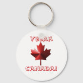 Yeeah Canada Flag Maple Leaf Sleutelhanger (Voorkant)