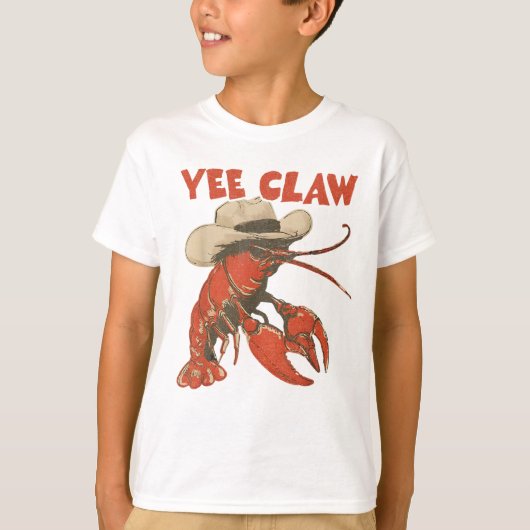 Yeeclaw Western Cowboy Crawfish Boil Summer T-shirt (Voorkant)