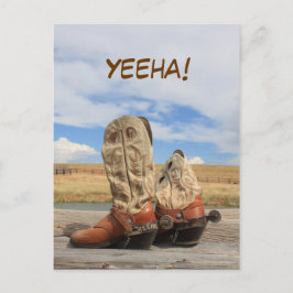 Yeeha! Het westerne Briefkaart van de Laars