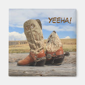 Yeeha Rustic Western Boot Magnet (Voorkant)
