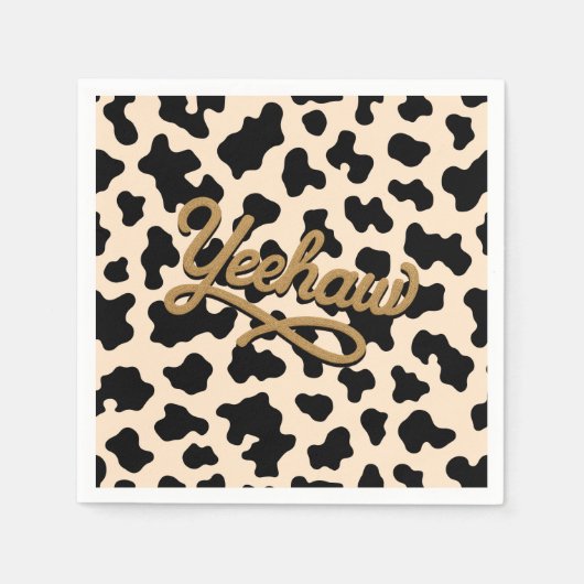 Yeehaw Adventure in het Wilde Westen Rodeo Verjaar Servet (Voorkant)