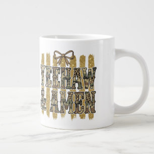 Yeehaw Amen Zuidwestelijke Cowgirl Christelijk Grote Koffiekop