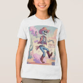 Yeehaw Bone Dust – Kickin’ Up Fun in the Desert! Tri-Blend Shirt (Voorkant)