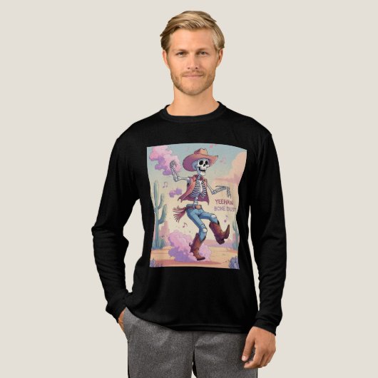 Yeehaw Bone Dust – Kickin’ Up Fun in the Desert! Tri-Blend Shirt (Voorkant)