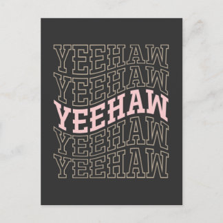 Yeehaw Cowboy Cowgirl Rodeo Western Country Briefkaart