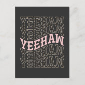 Yeehaw Cowboy Cowgirl Rodeo Western Country Briefkaart (Voorkant)
