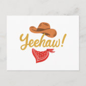Yeehaw Cowboy Cowgirl Western Land Rodeo Briefkaart (Voorkant)