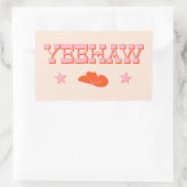 Yeehaw + cowboy of cowgirl pet rechthoekige sticker (Tas)
