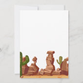 YEEHAW cowboy roundup verjaardagsfeestje Uitnodigi Kaart (Achterkant)