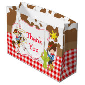 Yeehaw Cowboy Western Verjaardag Groot Cadeauzakje (Achterkant Gekanteld)