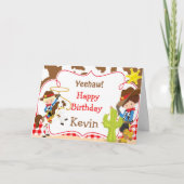 Yeehaw Cowboy Westerne Birthday Party Kaart (Voorkant)