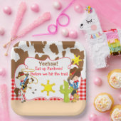 Yeehaw Cowboy Westerne Birthday Party Papieren Bordje (Feest)