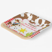 Yeehaw Cowboy Westerne Birthday Party Papieren Bordje (Gebogen)