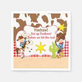 Yeehaw Cowboy Westerne Birthday Party Servet