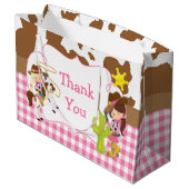 Yeehaw Cowgirl Western Verjaardag Groot Cadeauzakje (Achterkant Gekanteld)