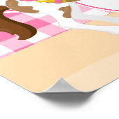 Yeehaw Cowgirl Western Verjaardag Poster meisje (Hoek)