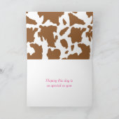 Yeehaw Cowgirl Westerne Birthday Party Kaart (Binnen)