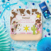 Yeehaw Cowgirl Westerne Birthday Party Papieren Bordje (Feest)