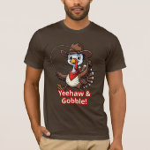Yeehaw & Gobble Turkey Shirt – Western Thanksgivin (Voorkant)