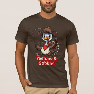 Yeehaw & Gobble Turkey Shirt – Western Thanksgivin