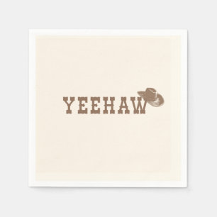 Yeehaw Hoed Mijn Eerste Rodeo Verjaardag Neutraal Servet