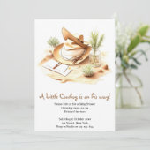 Yeehaw Jubilations: Wild West Cowboy Baby shower Kaart (Staand voorkant)