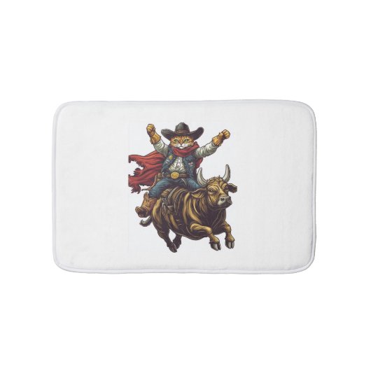 Yeehaw Kat - Wild West Cat Cowboy Rodeo Badmat (Voorkant)
