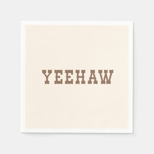 Yeehaw mijn eerste Rodeo verjaardagsfeestje Bord N Servet (Voorkant)