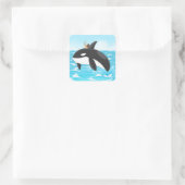 Yeehaw Orca Vierkante Sticker (Tas)