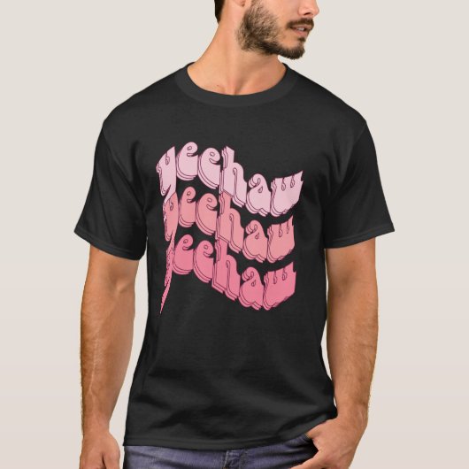 YeeHaw Pink Cowgirl T-shirt (Voorkant)
