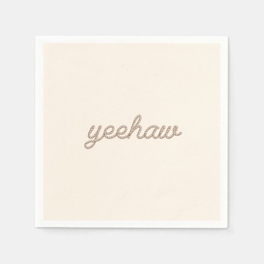 Yeehaw Rope Mijn eerste Rodeo verjaardagsfeestje B Servet (Voorkant)