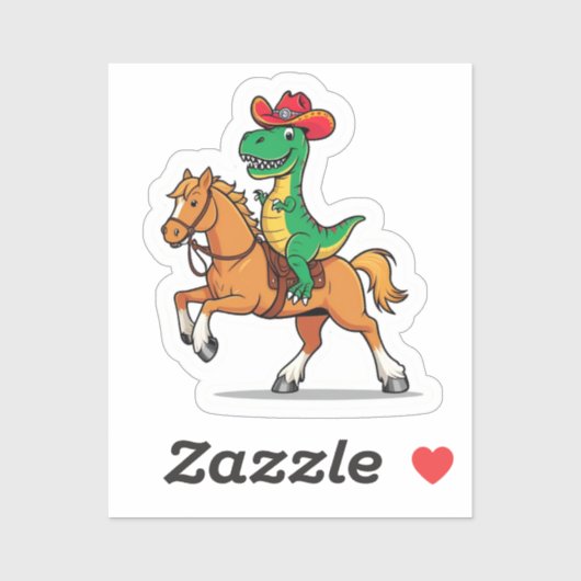 Yeehaw-Saurus Rex-Sticker Sticker (Vel)