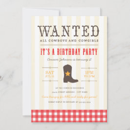 Yeehaw! uitnodiging van Cowboy Birthday