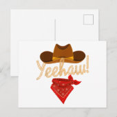 Yeehaw Western Country Howdy Southern Cowboy Yee H Briefkaart (Voorkant / Achterkant)