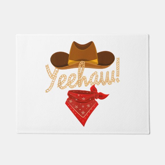 Yeehaw Western Country Howdy Southern Cowboy Yee H Deurmat (Voorkant)
