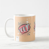 YEET Comic Speech Bubble Funny Meme Peach Koffiemok (Links)