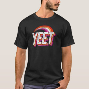 Yeet Meme Lesbische Pride Vlag Regenboog Millennia T-shirt