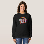 Yeet Meme Lesbische Pride Vlag Regenboog Millennia Trui (Voorkant volledig)