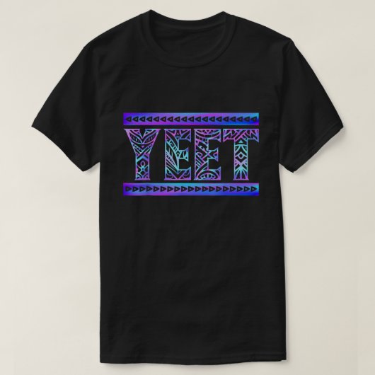Yeet Tribal Gradient Art Funny Meme Tee T-shirt (Design voorkant)