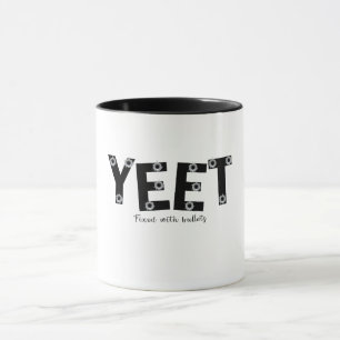 YEET Vet grijze typografie vaste bullets ontwerp Mok