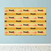 Yeet Zwarte Tekst Vintage Zonsondergang Yeeted Vir Canvas Afdruk (Insitu (Houten vloer))