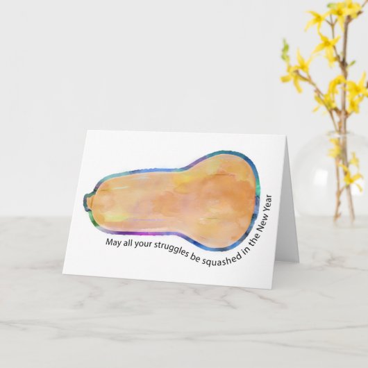 Yehi Ratsones Squash Blessing Kaart (Gele Bloem)