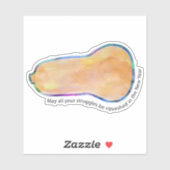 Yehi Ratsones Squash Blessing Sticker (Vel)