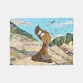 Yehliu Queen's Head Artistic Rug Fleece Deken (Voorkant (Horizontaal))