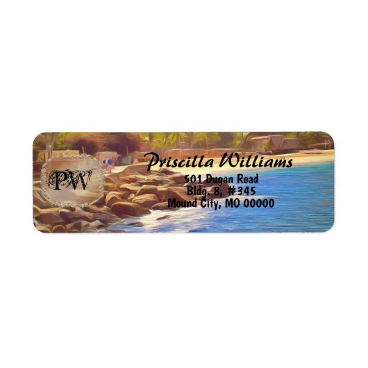 Yelapa Beach 761 Adres Etiket (Voorkant)