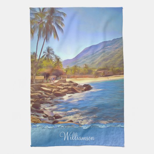 Yelapa Beach 761 Theedoek (Verticaal)