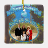 Yelapa Familie Kerstmis 1017 Keramisch Ornament (Voorkant)