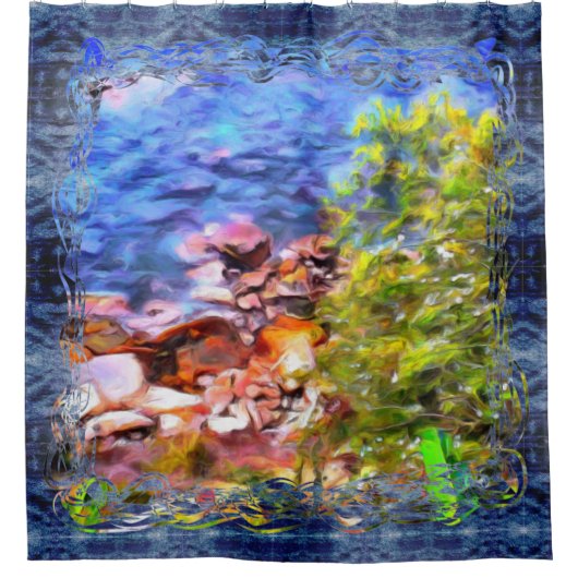 Yelapa Schilderachtig Uitzicht 0819 Douchegordijn (Voorkant)