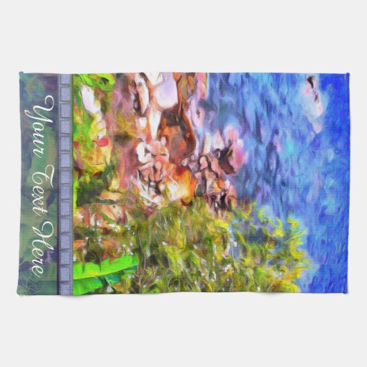 Yelapa Schilderachtig Uitzicht 0819 Theedoek (Horizontaal)