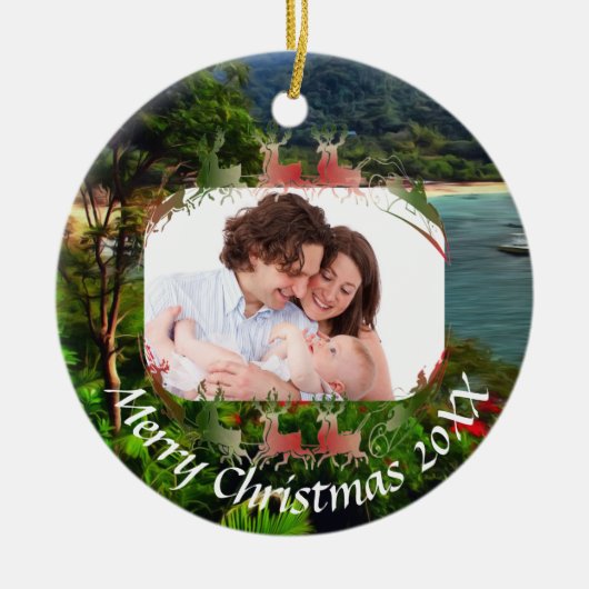 Yelapa Uitzicht 0828 Keramisch Ornament (Voorkant)